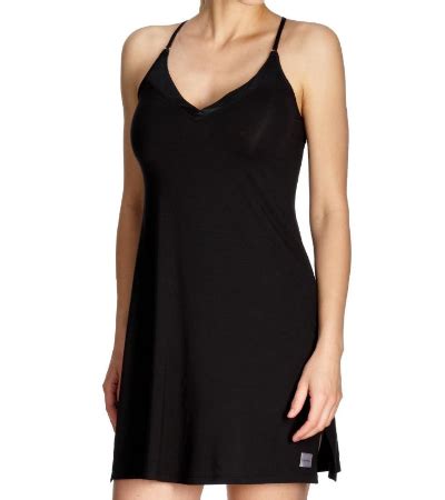 calvin klein sleep chemise black.